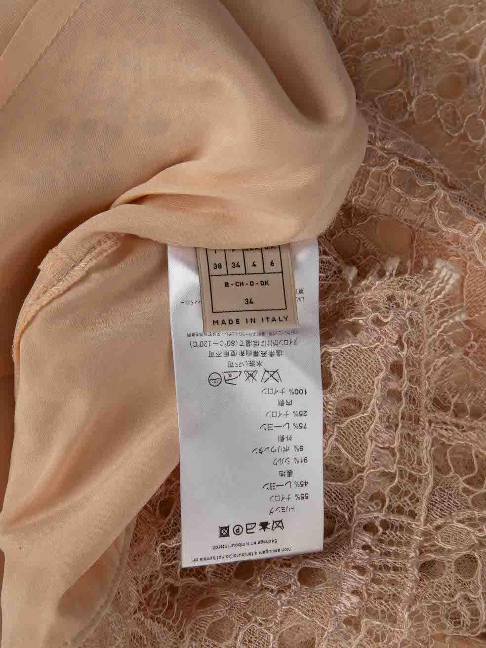 Emilio Pucci Pink Lace Round Neck Mini Dress Size XS For Sale 3