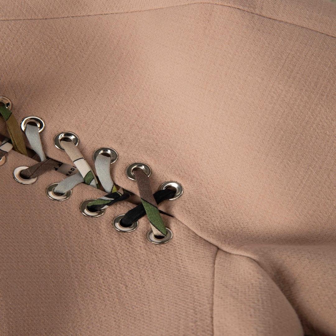 Emilio Pucci Pink Lace Up Detail Dress Size S In condizioni buone in vendita a London, GB