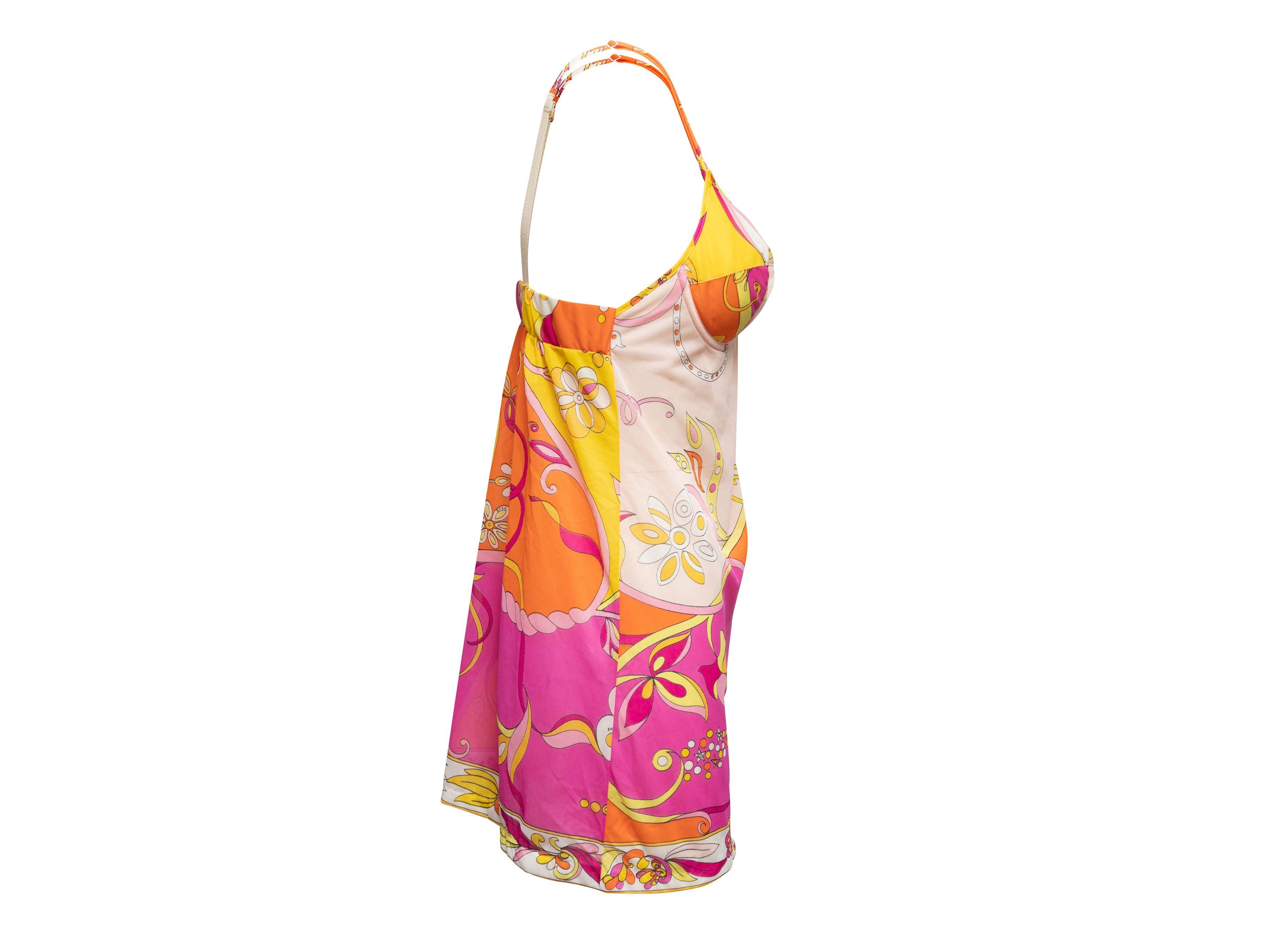 Women's Emilio Pucci Pink & Multicolor for Formfit Rogers Printed Chemise