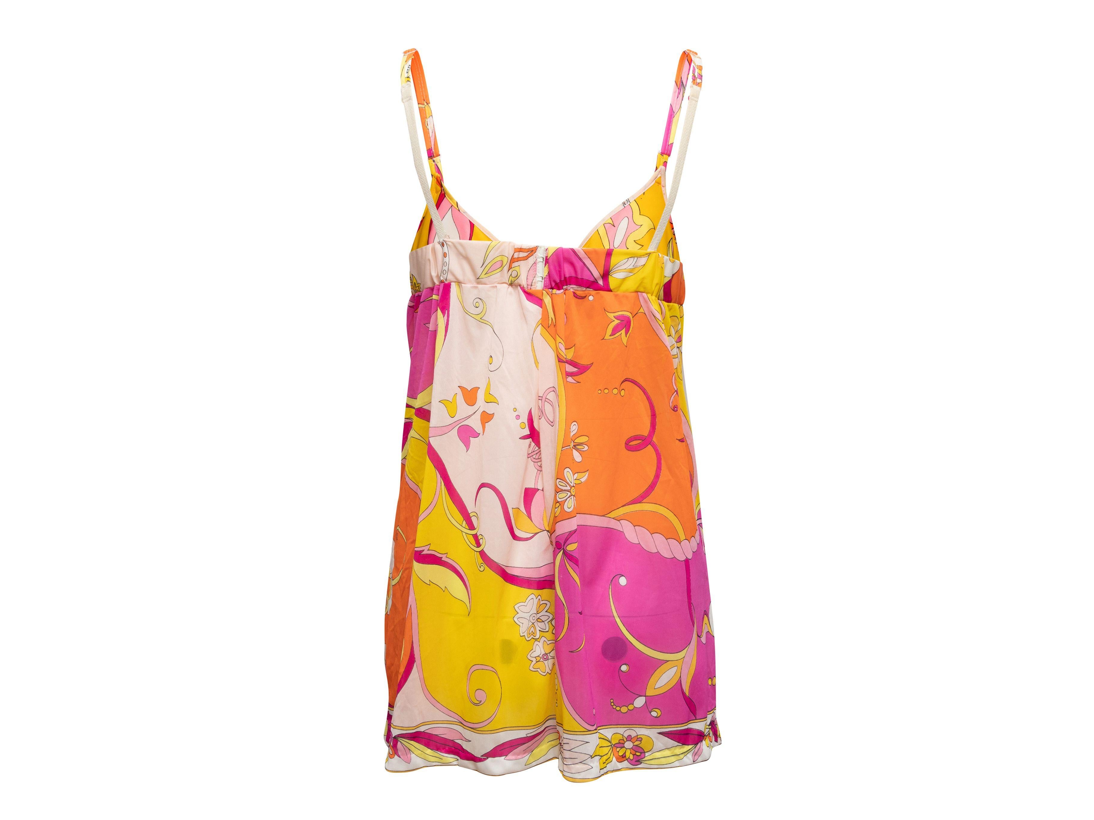 Emilio Pucci Pink & Multicolor for Formfit Rogers Printed Chemise 1