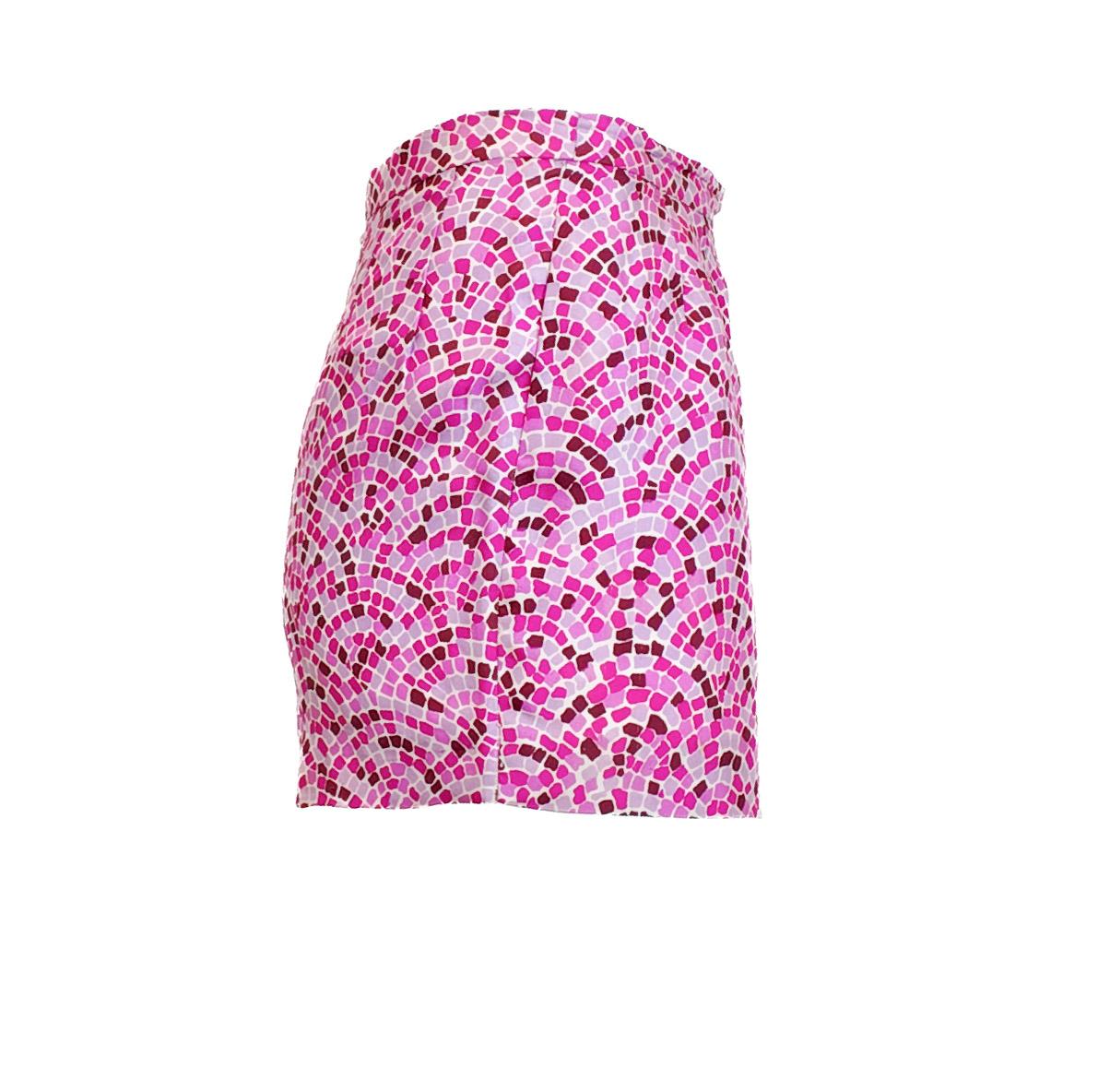 Emilio Pucci Pantalones cortos de seda estampada rosa Gris en venta
