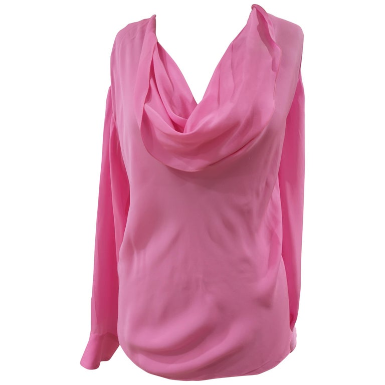 Emilio Pucci pink silk blouse For Sale at 1stDibs