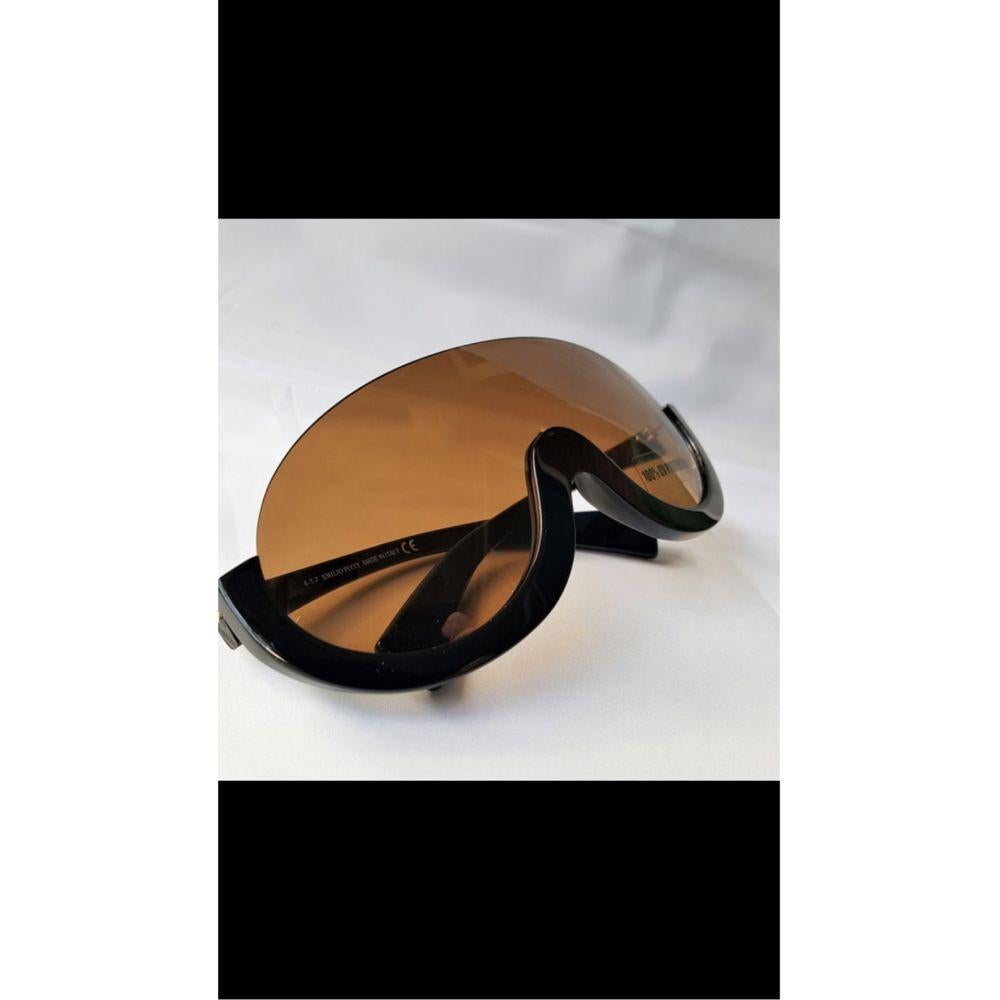 Women's Emilio Pucci Plastic Goggle Glasses in Black