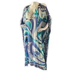 Emilio Pucci - Vestito caftano in seta lungo e scollato