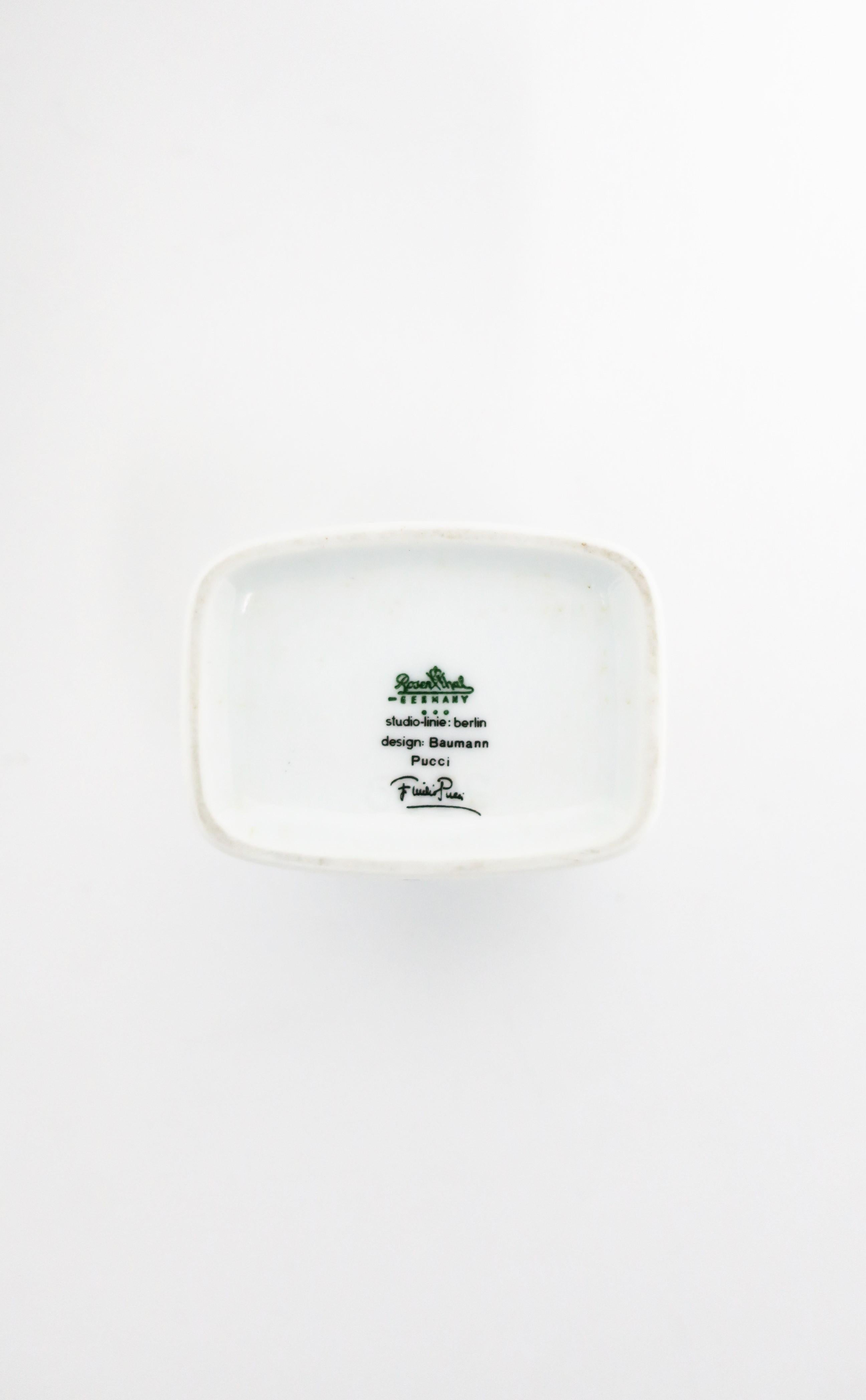 Emilio Pucci & Hans Theo Baumann Porcelain Cig Vessel for Rosenthal Studio-Line For Sale 6