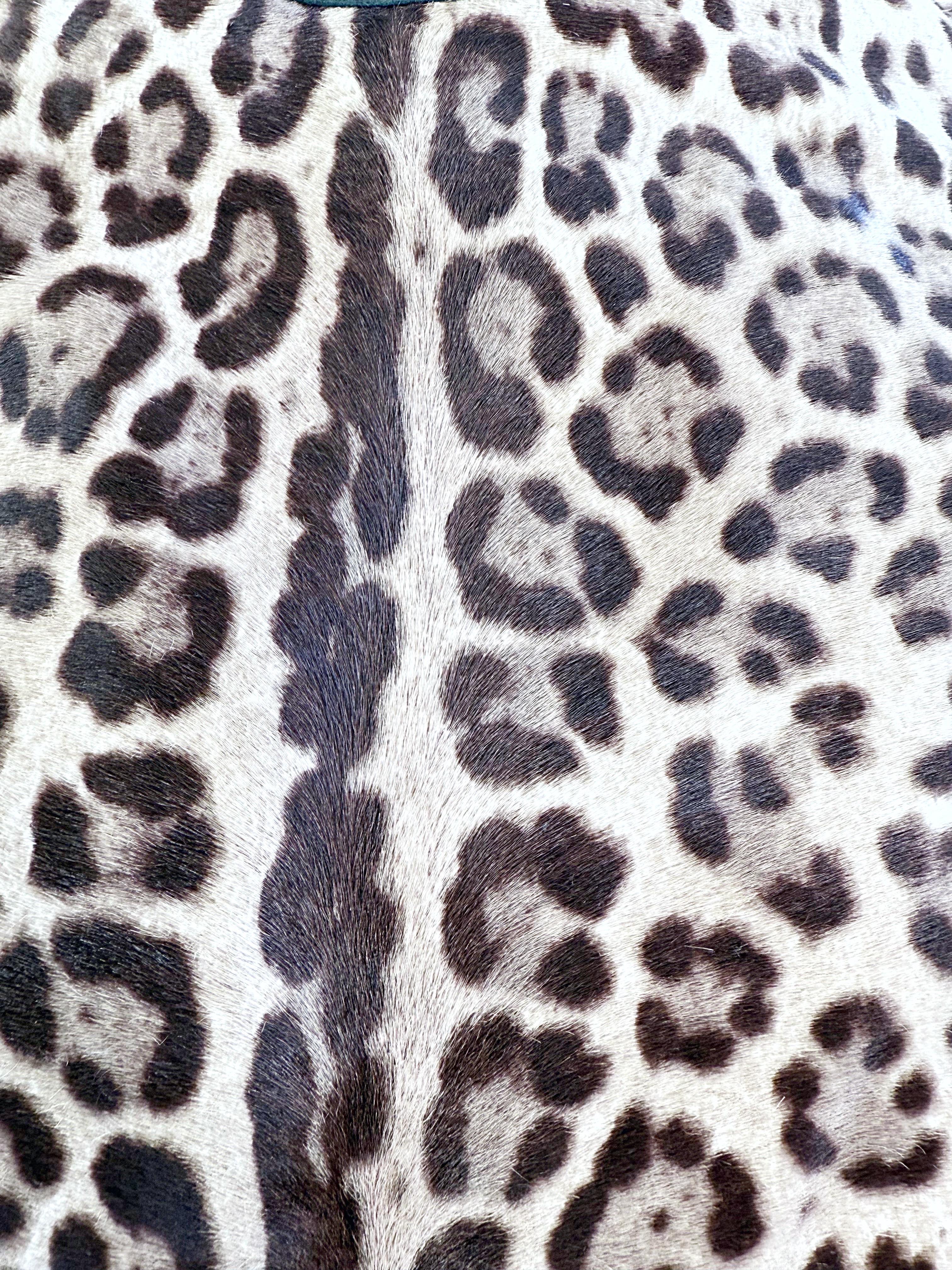 Emilio Pucci Pre Fall 2013 Runway Calf Hair Size 8 / 10 Leopard Print Blouse Top For Sale 5