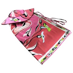 Emilio Pucci "Pretty in Palm Beach" Pink, Coral, Red Skirt & Hat FR 40/ US 8