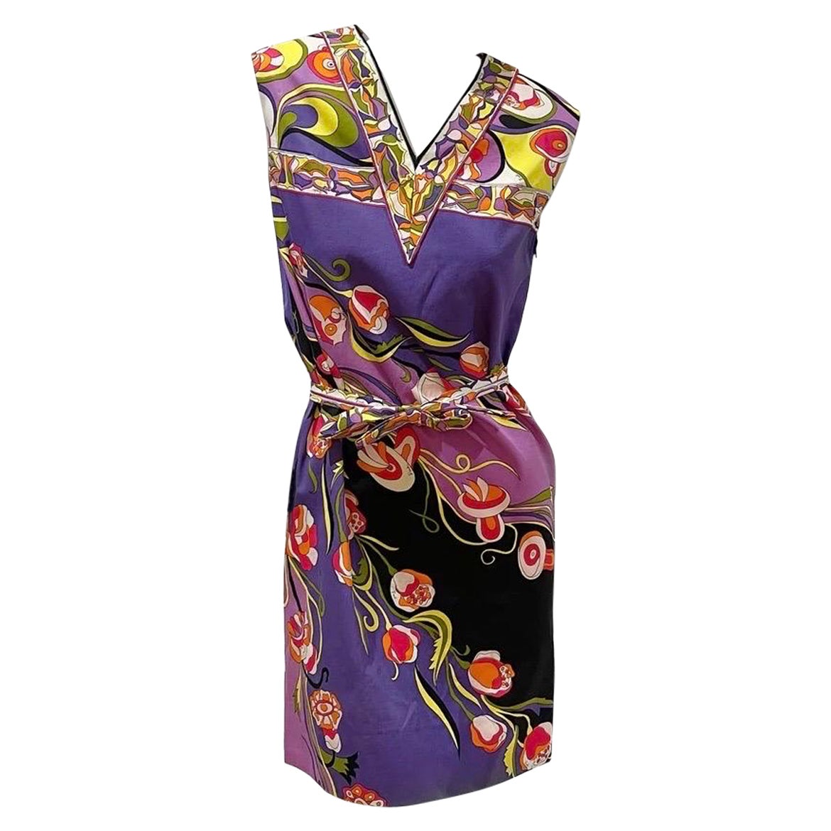 Emilio Pucci Vestido con estampado Circa 60s/70s en venta