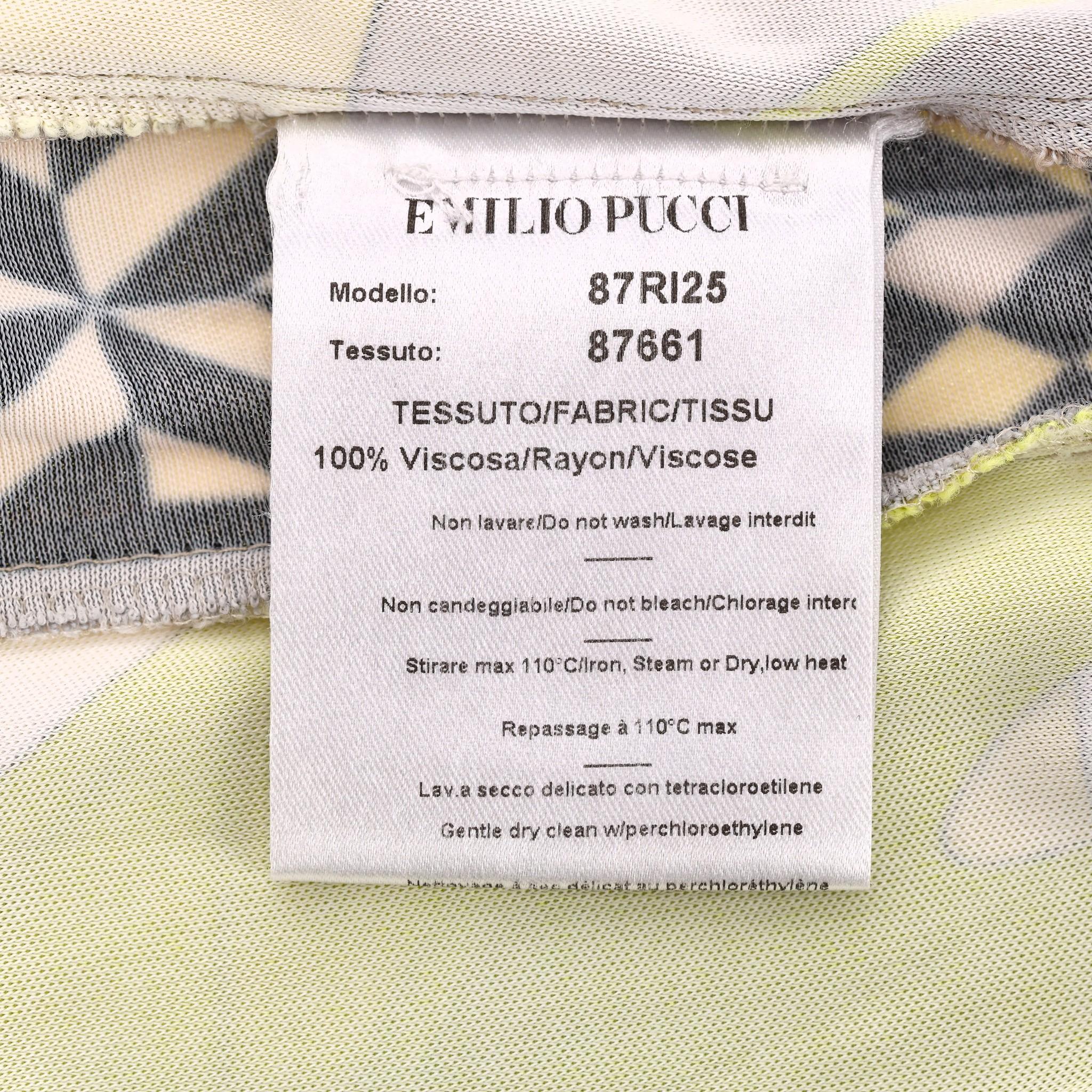 Emilio Pucci Printed Cowl Neck Dress For Sale 2