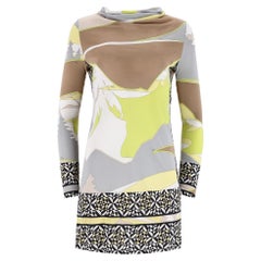 Emilio Pucci Vestido Estampado Cuello Vaca