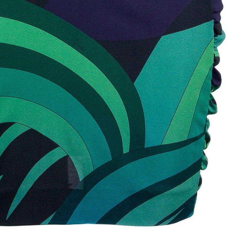 Emilio Pucci Printed Long Sleeve Dress S In Excellent Condition In Dubai, Al Qouz 2