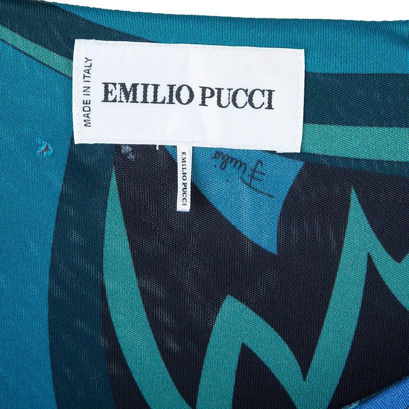 Emilio Pucci Printed Long Sleeve Dress S 2