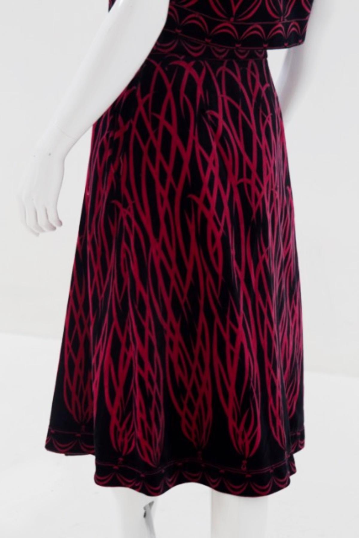 Emilio Pucci Psychedelic Velvet Two Pieces Suit For Sale 8