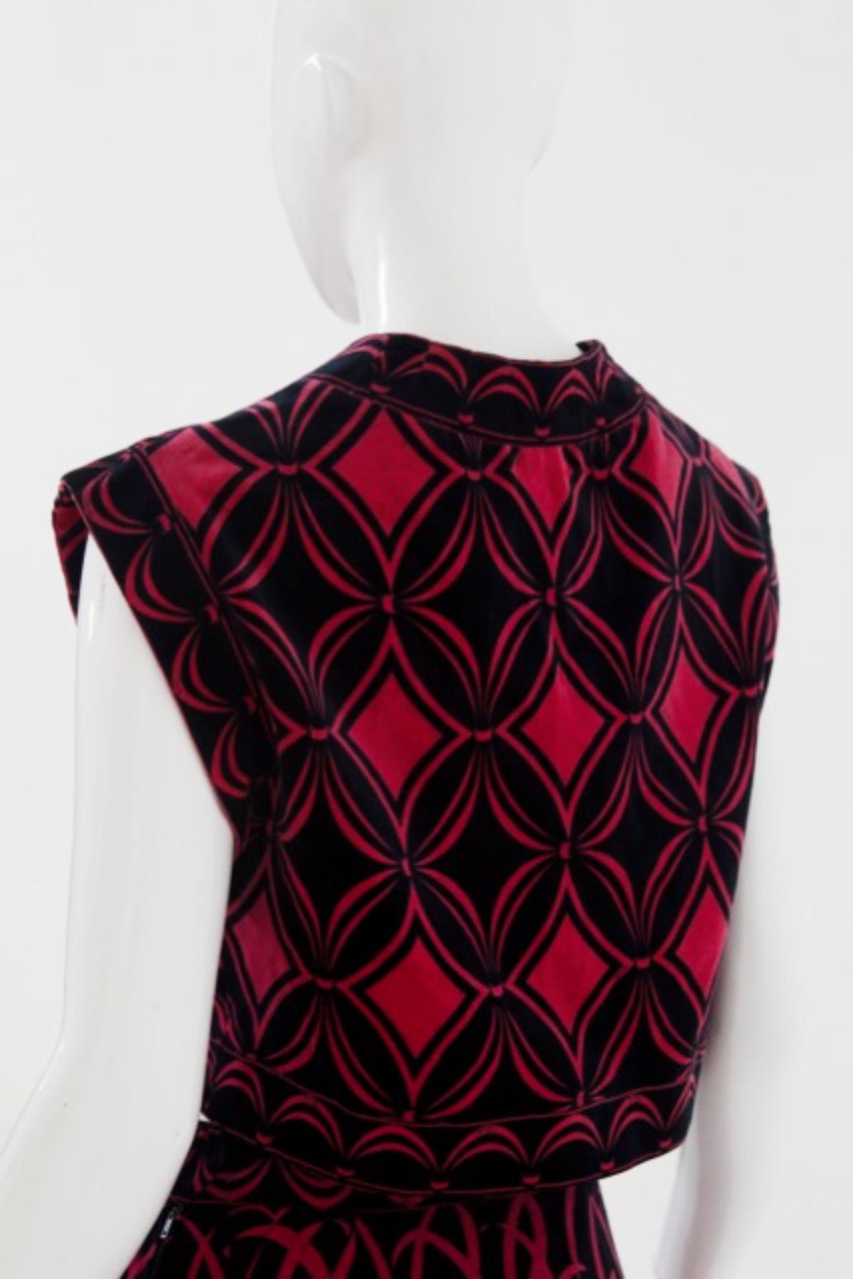 Emilio Pucci Psychedelic Velvet Two Pieces Suit For Sale 9
