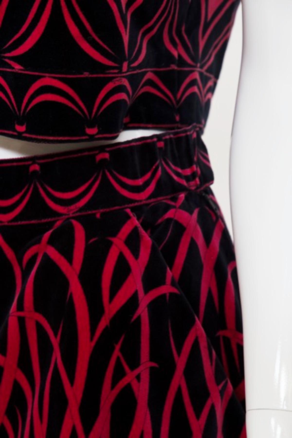 Emilio Pucci Psychedelic Velvet Two Pieces Suit For Sale 10