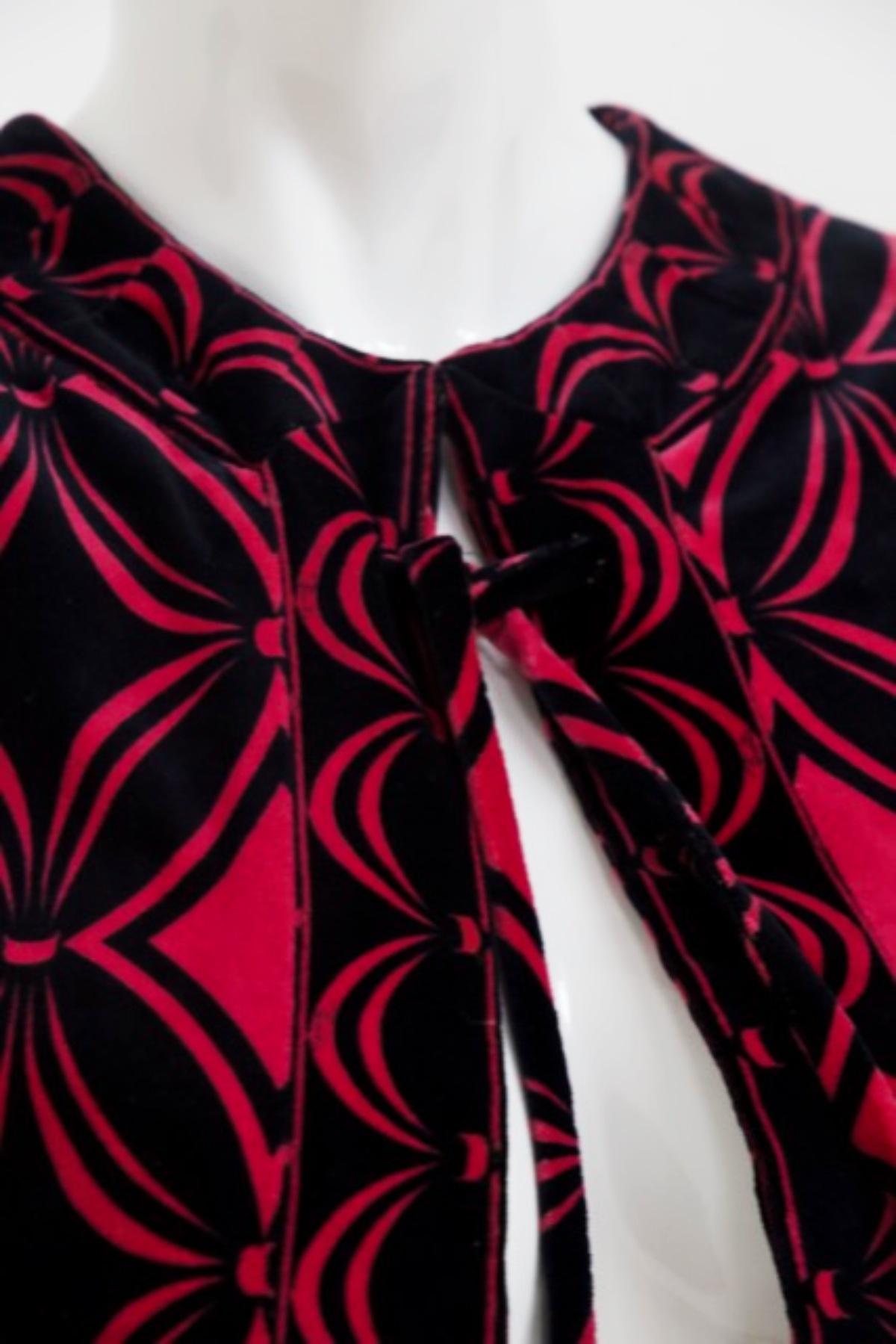 Women's Emilio Pucci Psychedelic Velvet Two Pieces Suit For Sale