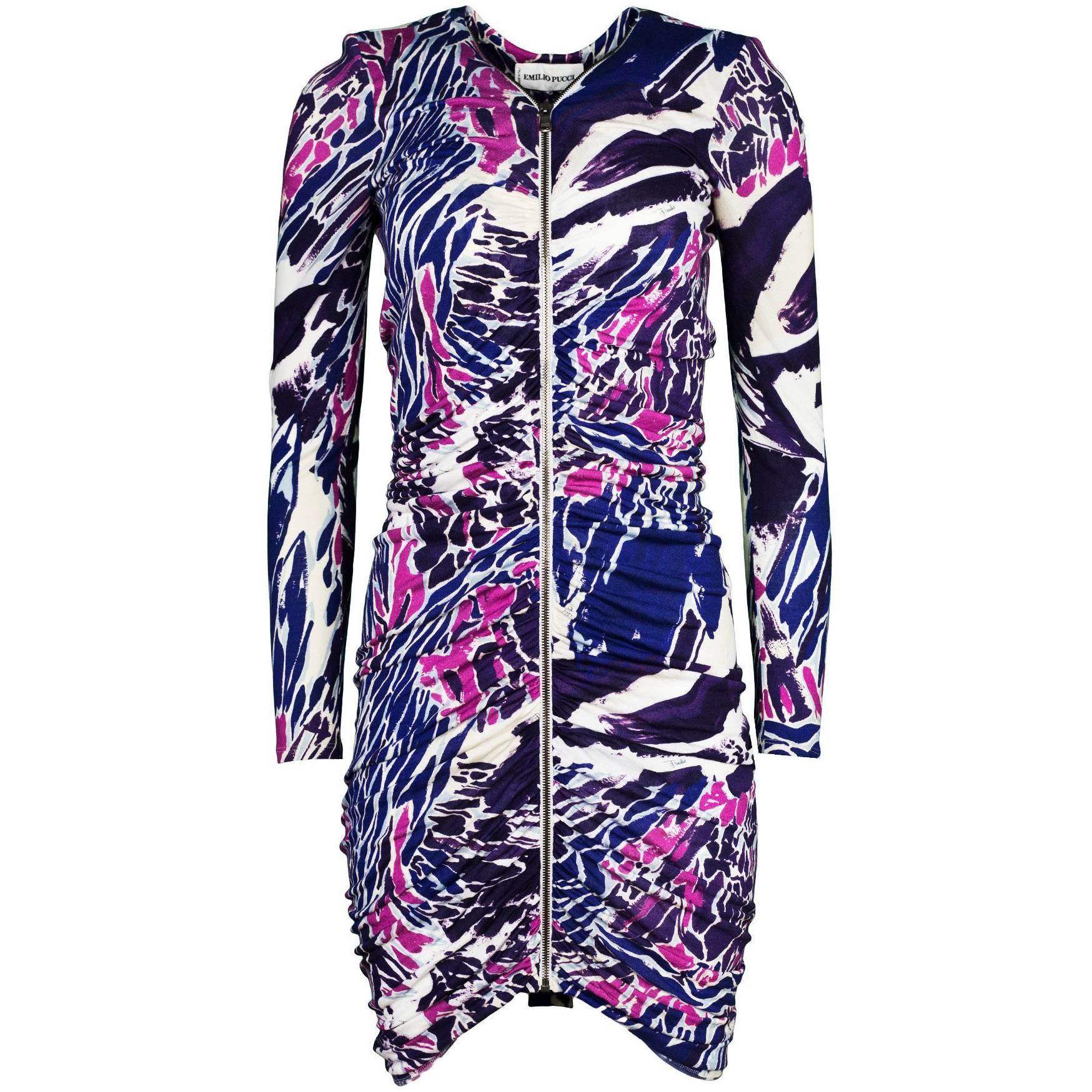 Emilio Pucci Purple & Pink Print Dress Sz 12