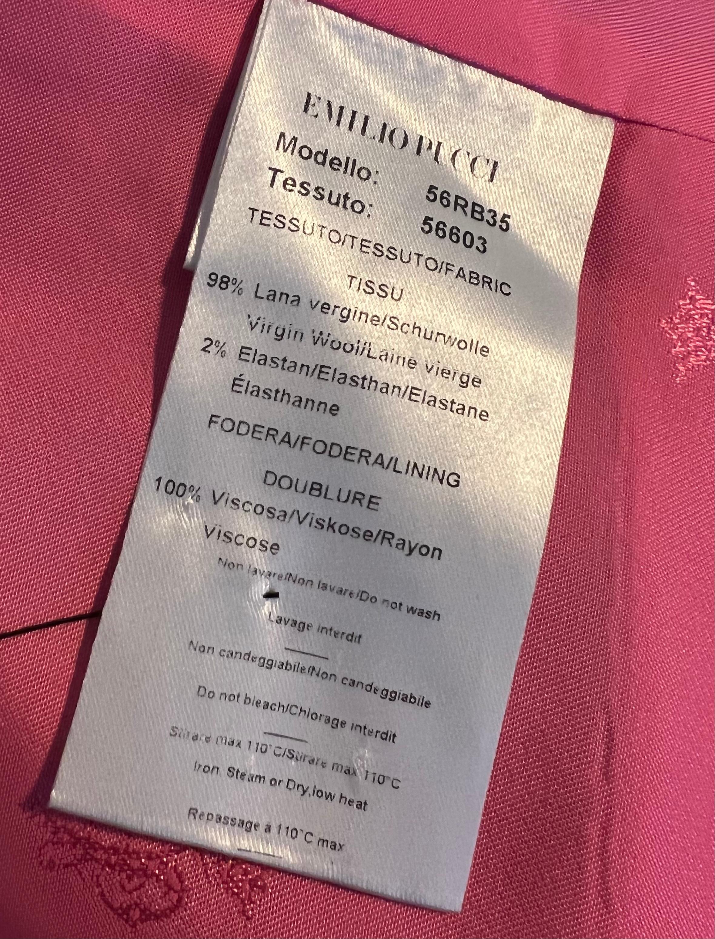 Emilio Pucci Purple Blazer Jacket, Size 8 For Sale 1