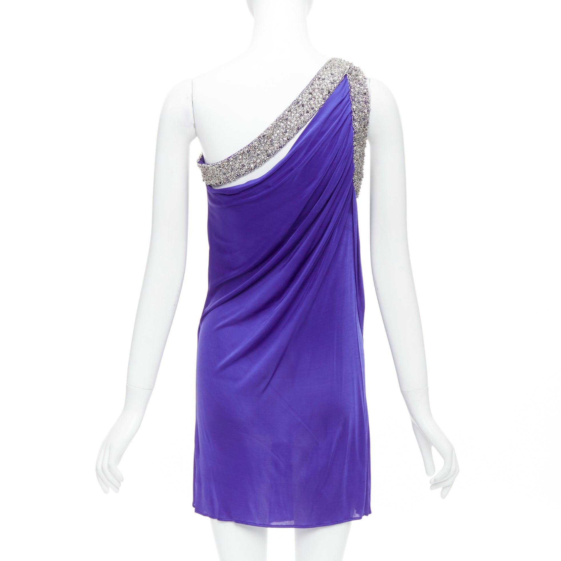 Emilio PUCCI robe à bretelles à col perlé violet argenté IT38 XS Pour femmes en vente