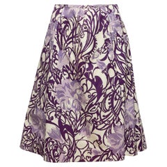 Emilio Pucci Purple & White 60s Floral Print Skirt