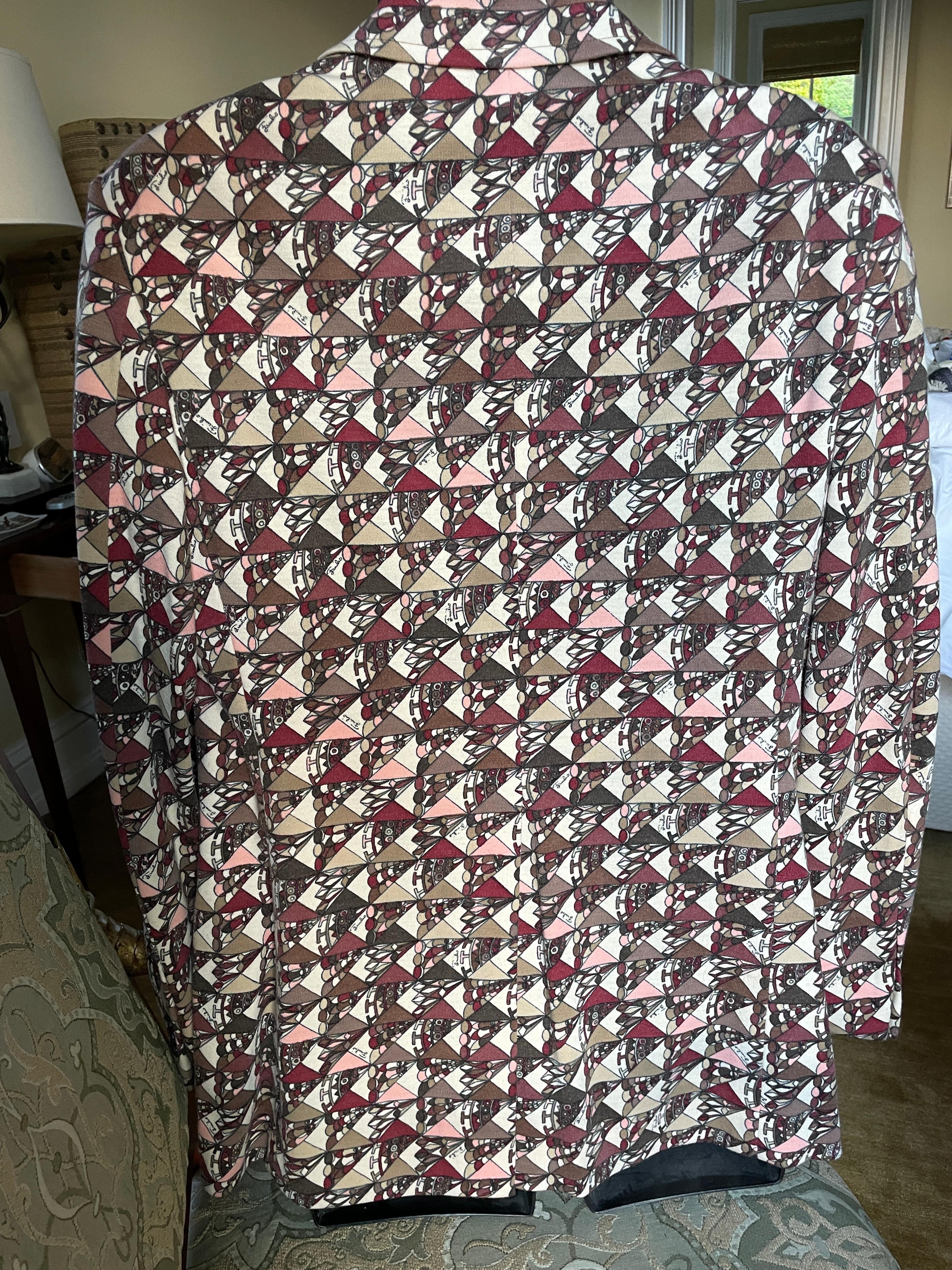 Emilio Pucci Rare Vintage 1970's Men's Jacket for Saks Fifth Avenue by Zegna For Sale 3