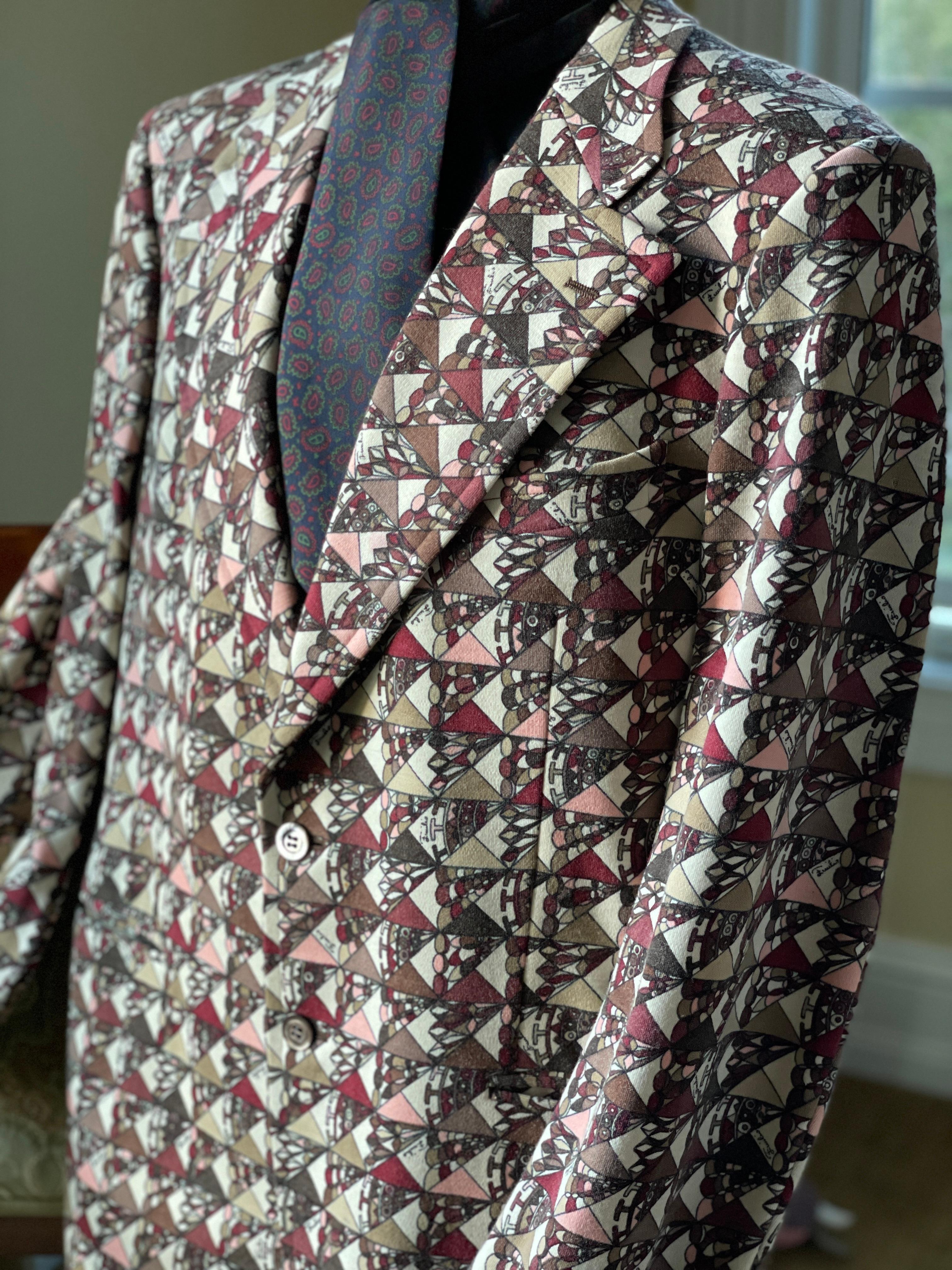 Emilio Pucci Rare Vintage 1970's Men's Jacket for Saks Fifth Avenue by Zegna For Sale 4