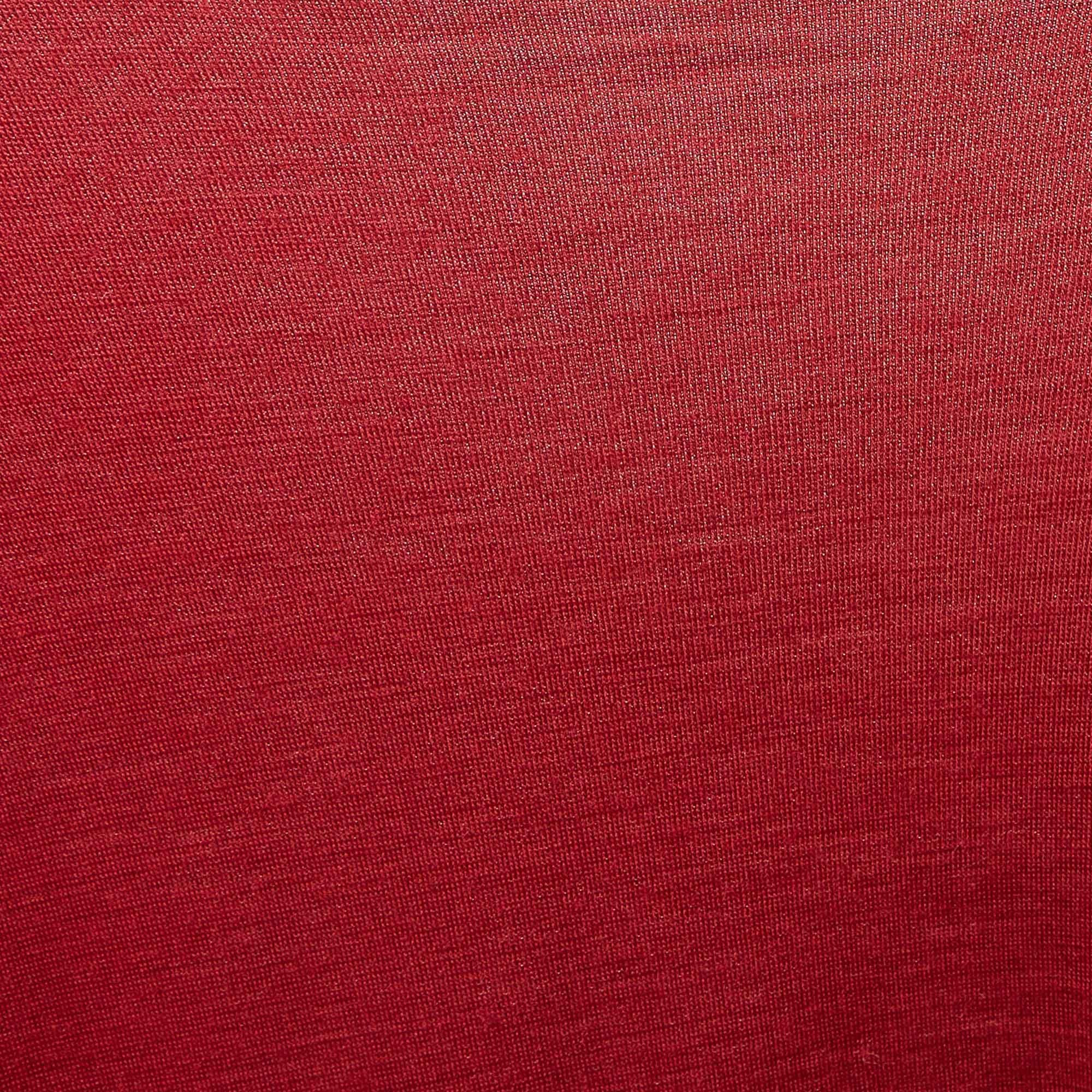 Emilio Pucci - Robe courte style drapée en jersey rouge M en vente 1