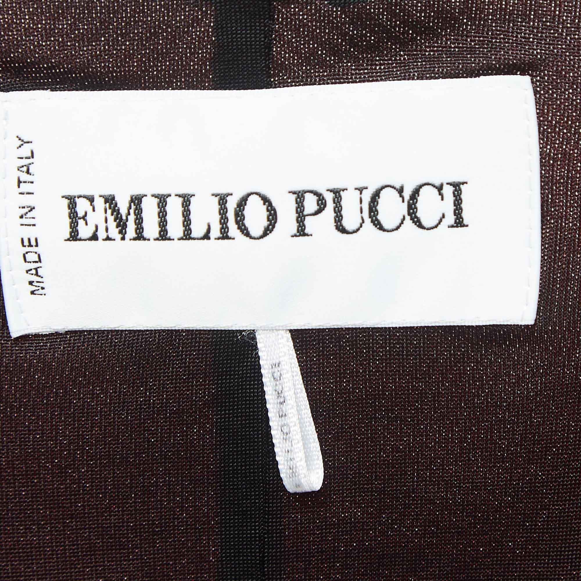Emilio Pucci - Robe courte style drapée en jersey rouge M en vente 2