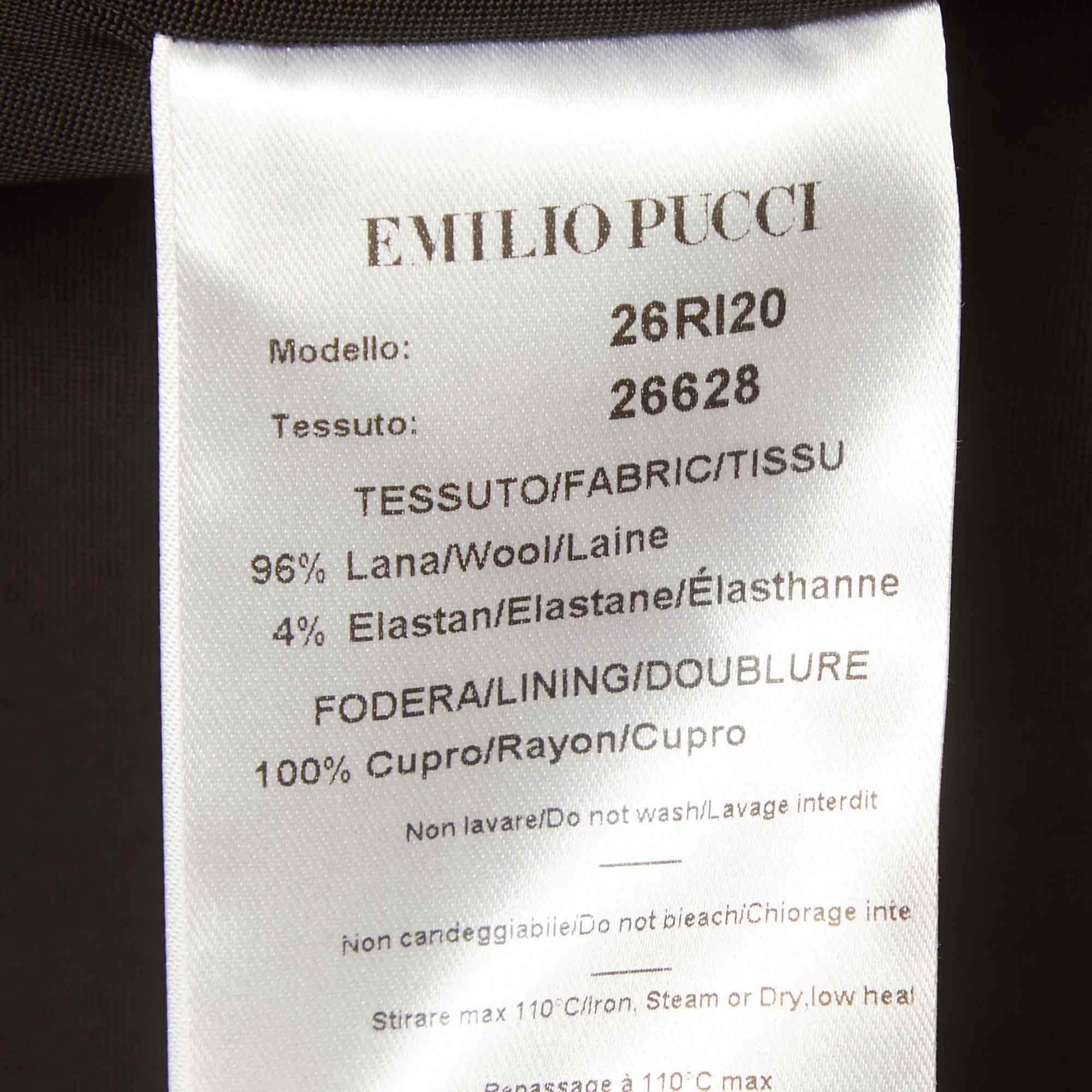 Emilio Pucci - Robe courte style drapée en jersey rouge M en vente 3