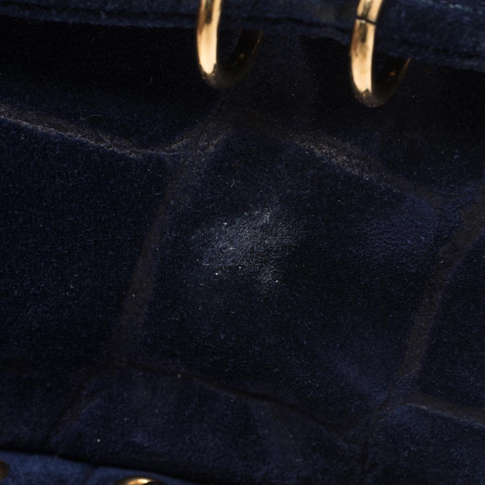 Emilio Pucci Royal Blue Suede Small Marquise Shoulder Bag 1