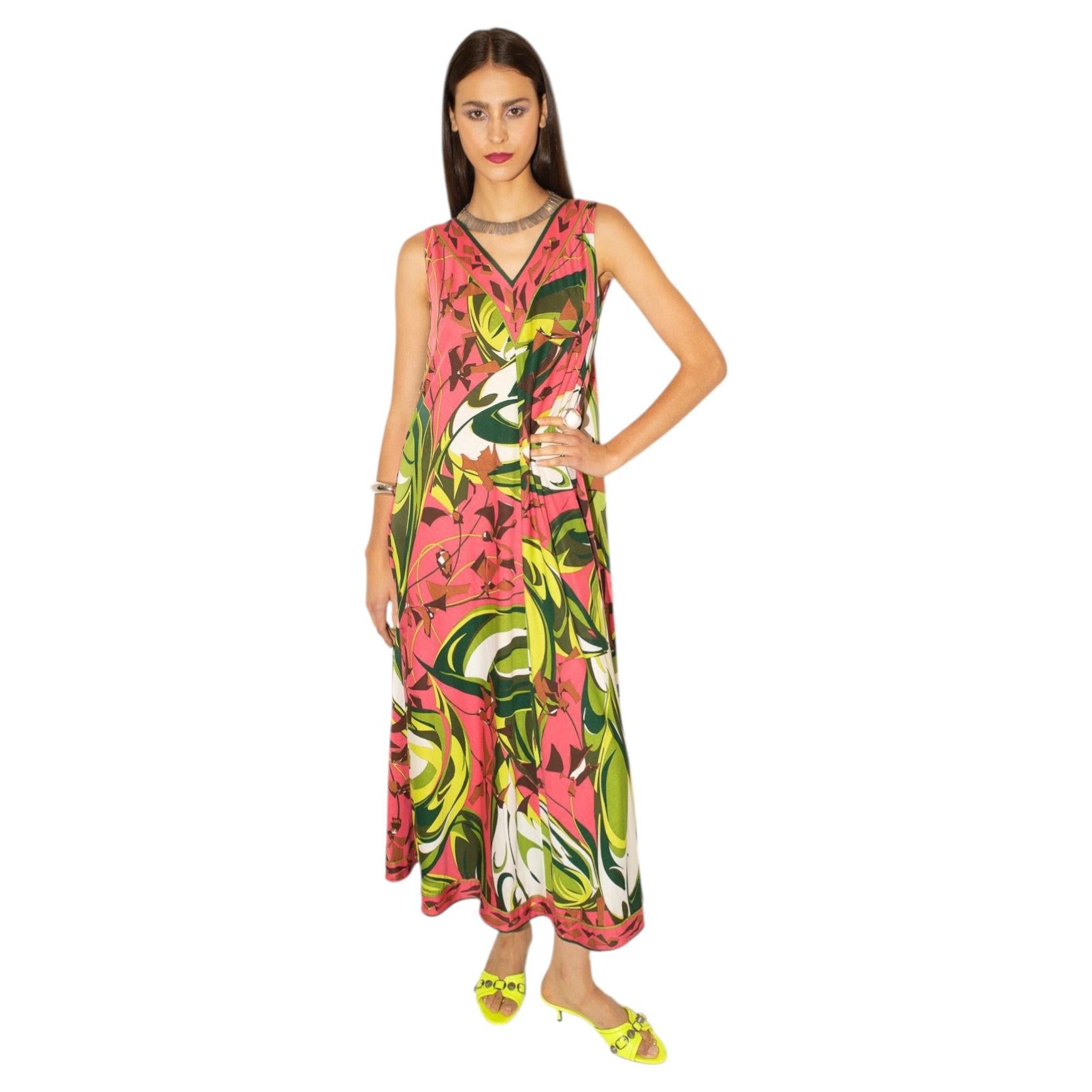 Emilio Pucci S/S 1967 Runway Signature Print Maxi Dress