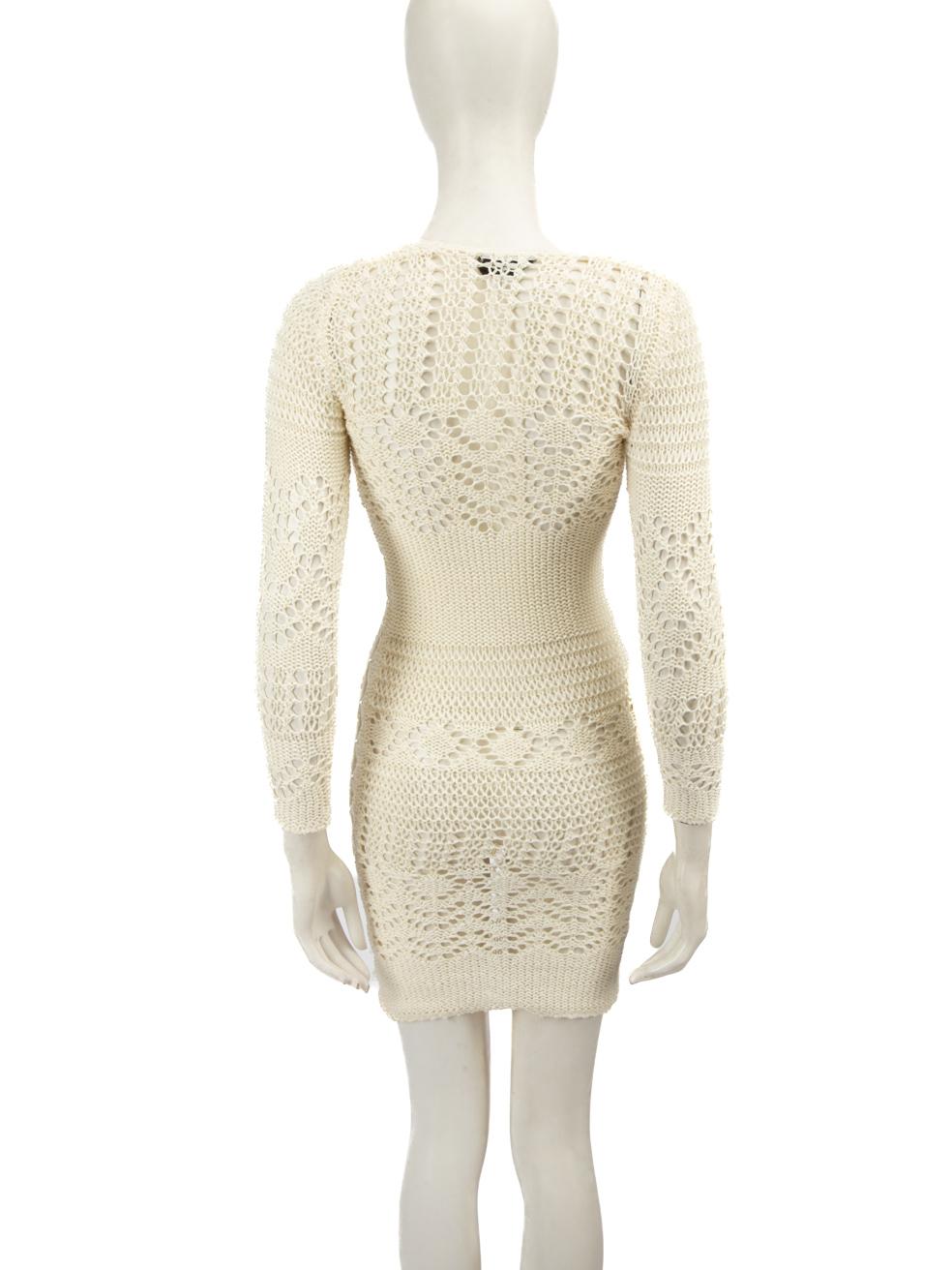 White Emilio Pucci S/S 2011 Runway Ecru Crochet Dress Size XS For Sale