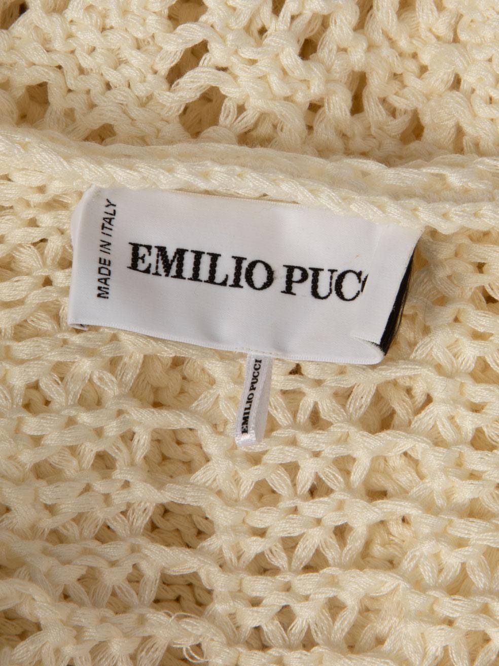 Women's Emilio Pucci S/S 2011 Runway Ecru Crochet Dress Size XS For Sale