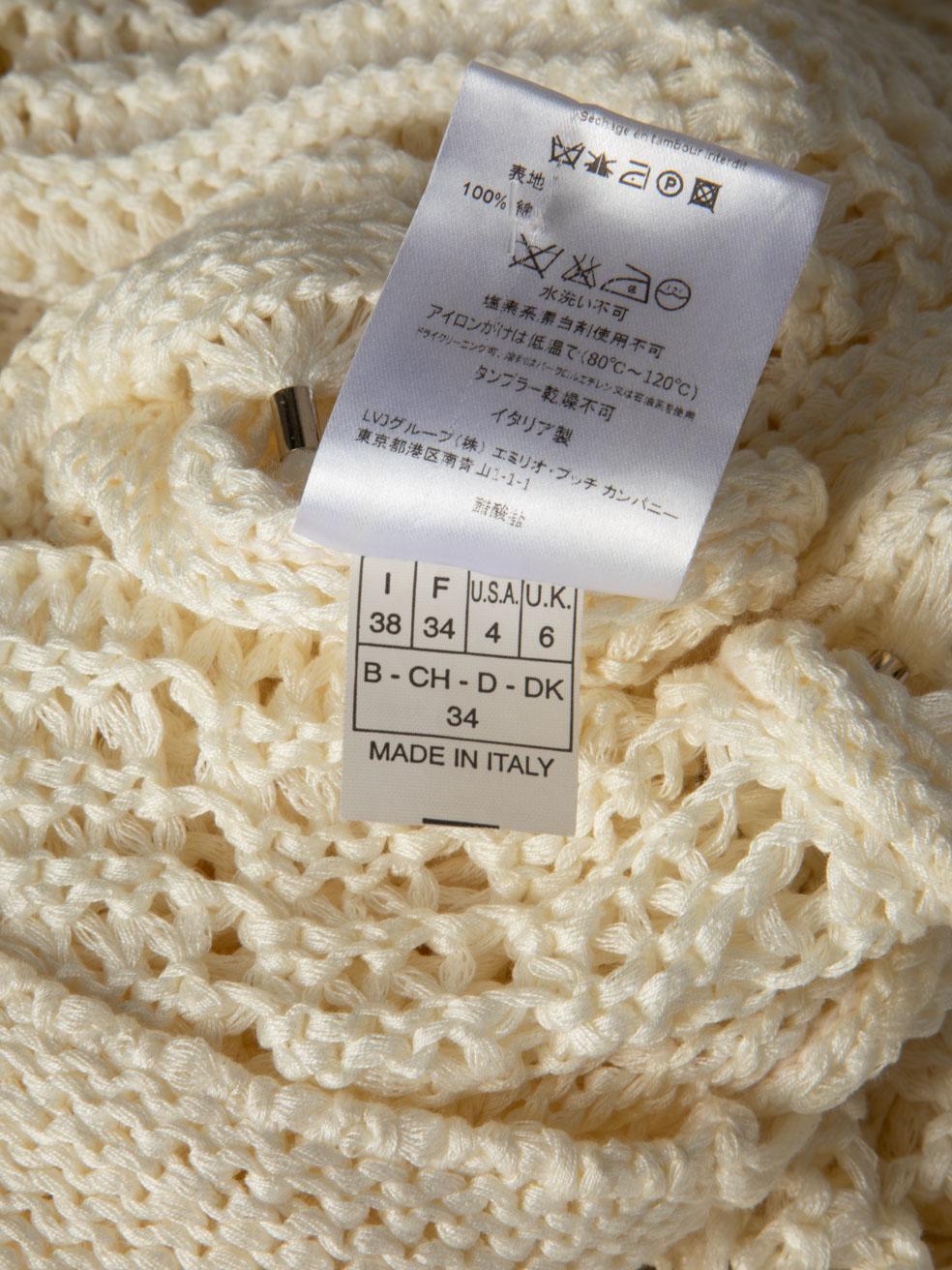 Emilio Pucci S/S 2011 Runway Ecru Crochet Dress Size XS For Sale 1