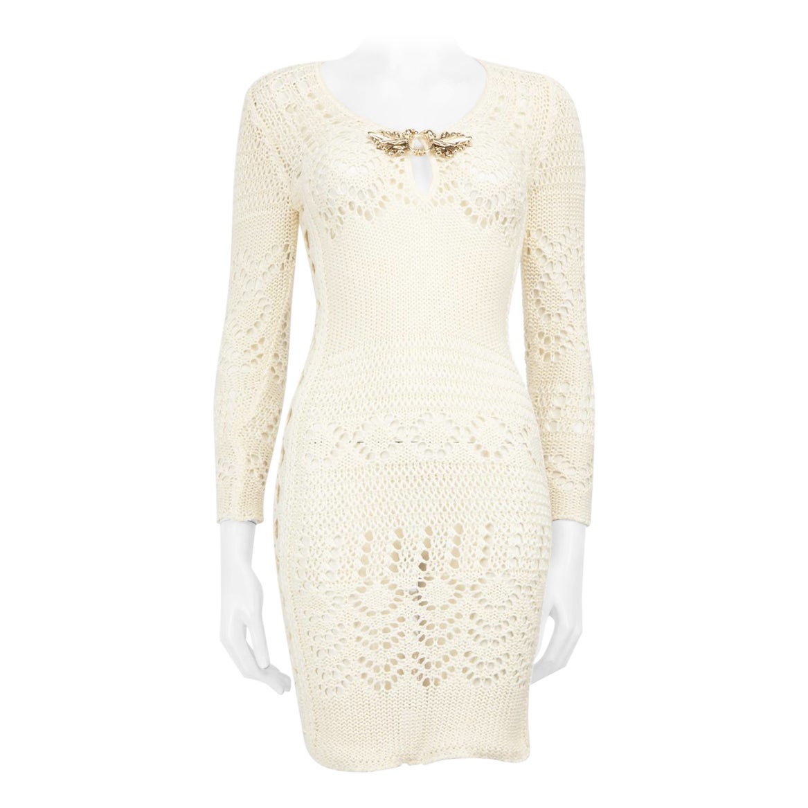 Emilio Pucci S/S 2011 Runway - Robe en crochet écru - Taille XS en vente