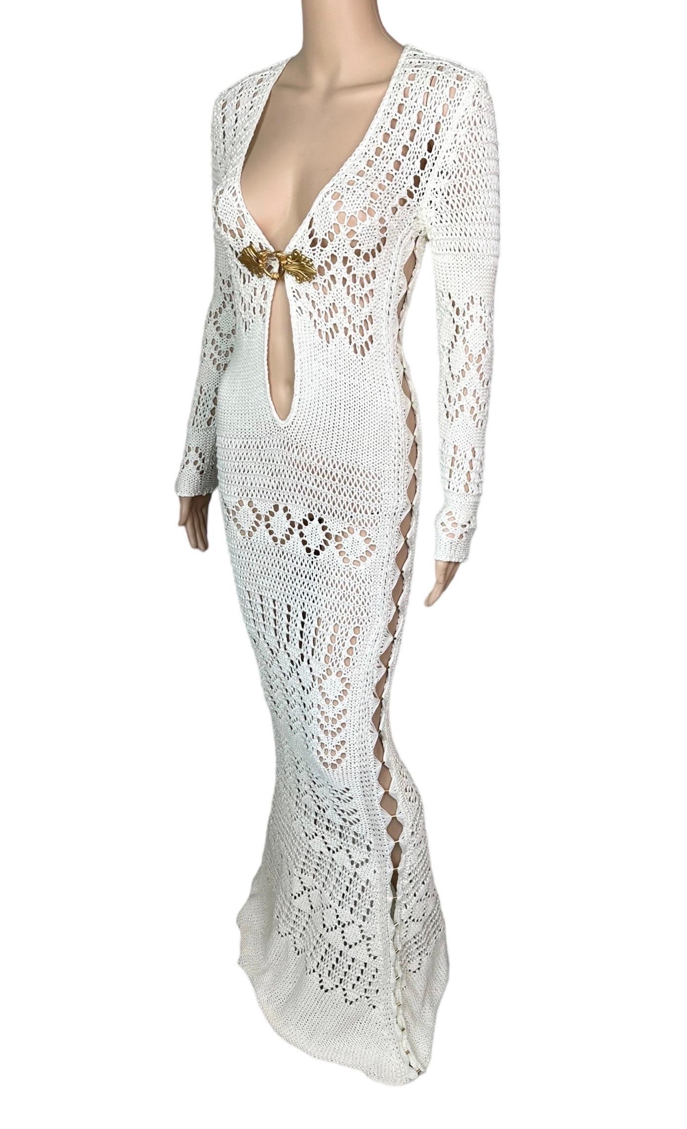 Emilio Pucci S/S 2011 Runway Unworn Embellished Cutout Crochet Open Knit Dress  5