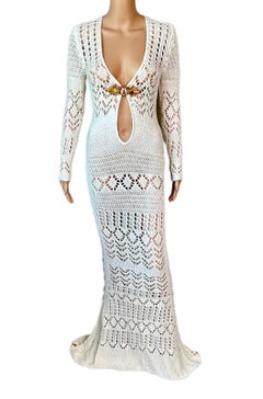 Emilio Pucci S/S 2011 Runway Unworn Embellished Cutout Crochet Open Knit Dress