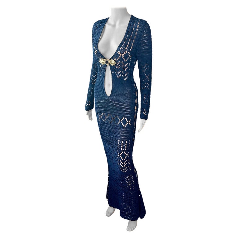 Emilio Pucci S/S 2011 Runway Unworn Embellished Cutout Crochet Open Knit  Dress For Sale at 1stDibs