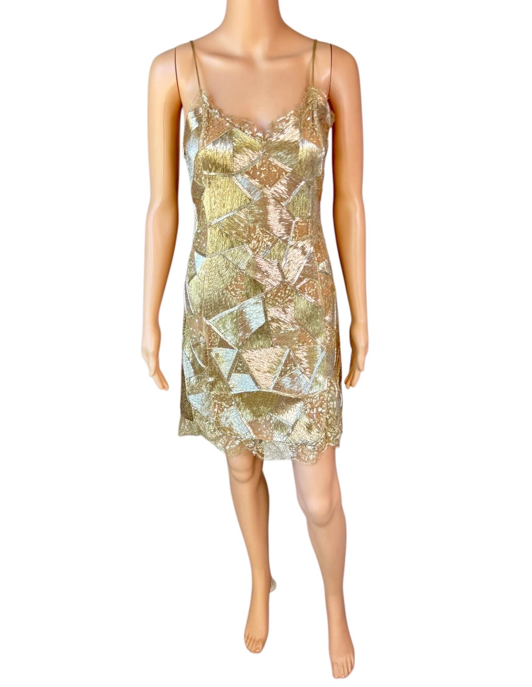 Emilio Pucci S/S 2012 Runway Unworn Embellished Sheer Lace Cutout Mini Dress For Sale 5