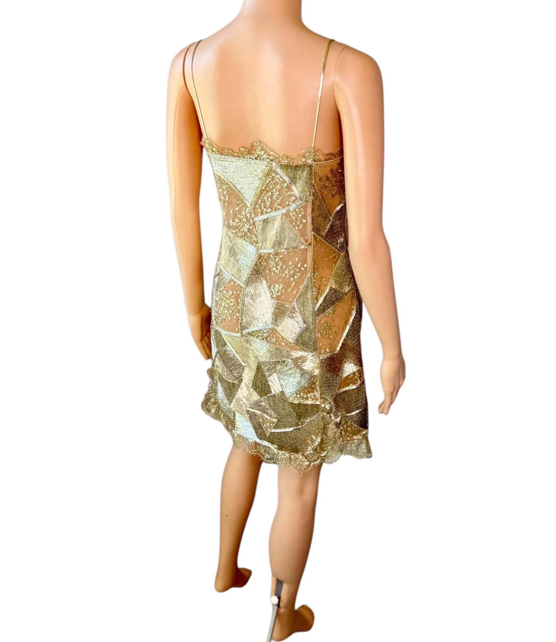 Emilio Pucci S/S 2012 Runway Unworn Embellished Sheer Lace Cutout Mini Dress For Sale 6