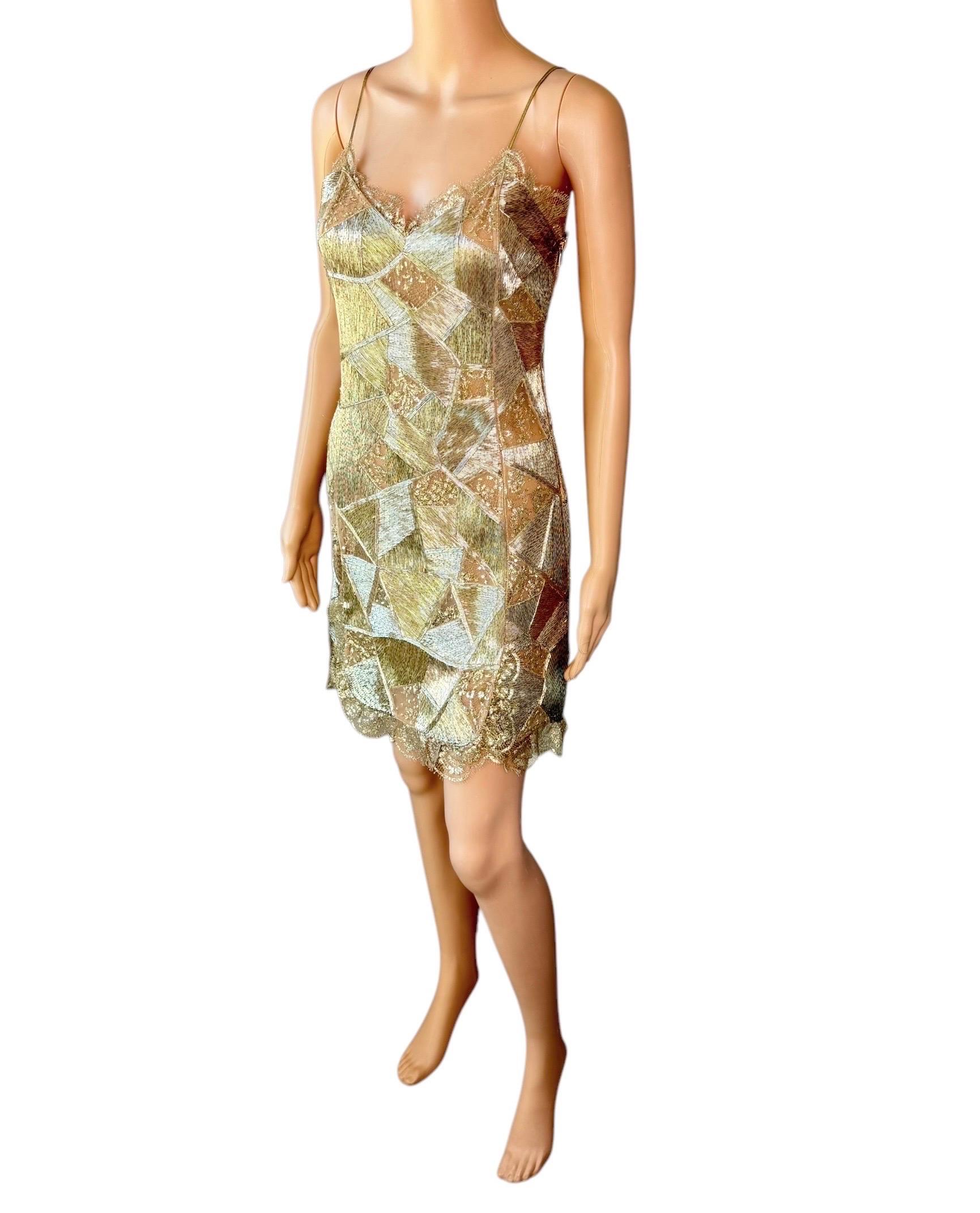 Emilio Pucci S/S 2012 Runway Unworn Embellished Sheer Lace Cutout Mini Dress For Sale 7