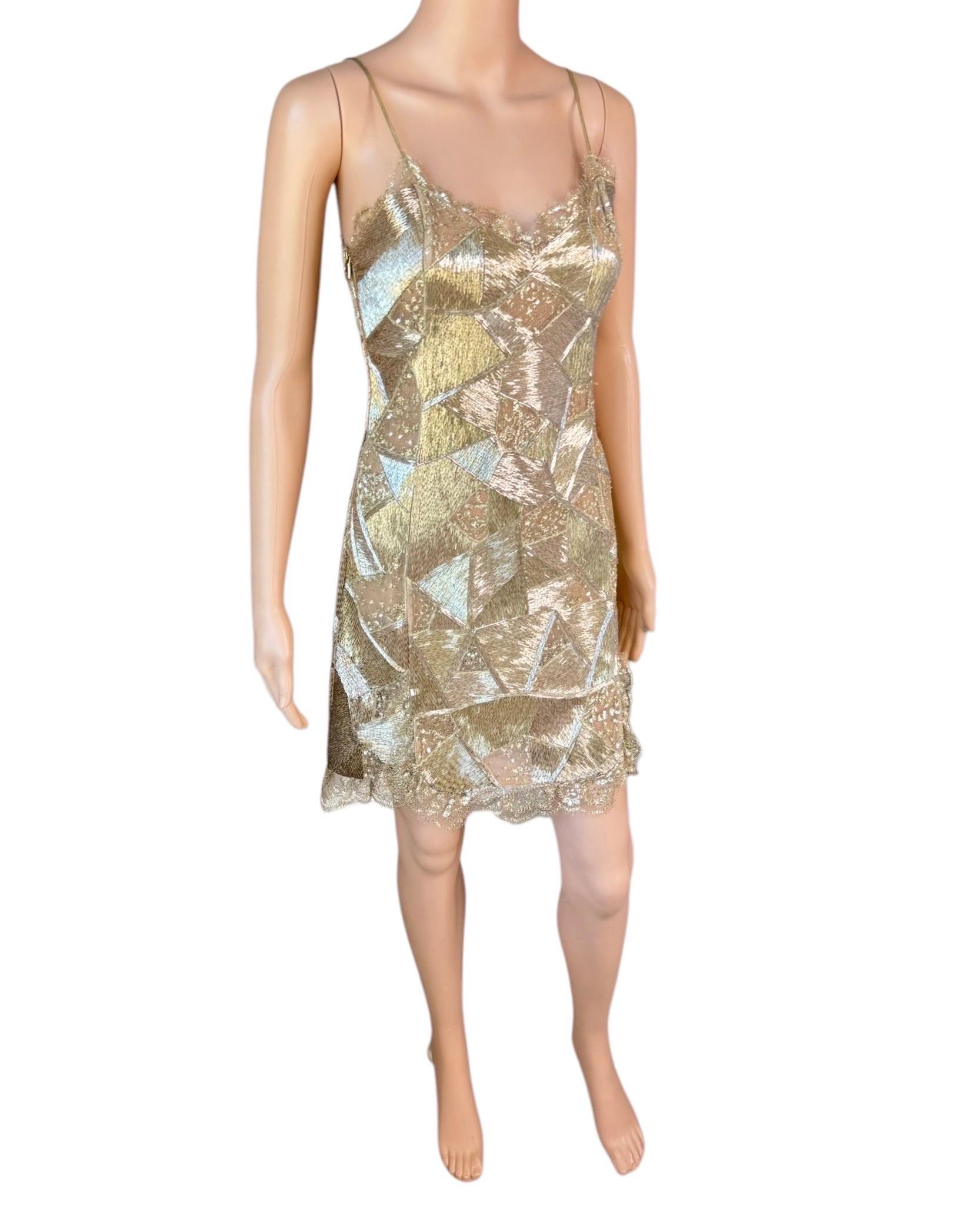 Emilio Pucci S/S 2012 Runway Unworn Embellished Sheer Lace Cutout Mini Dress For Sale 9