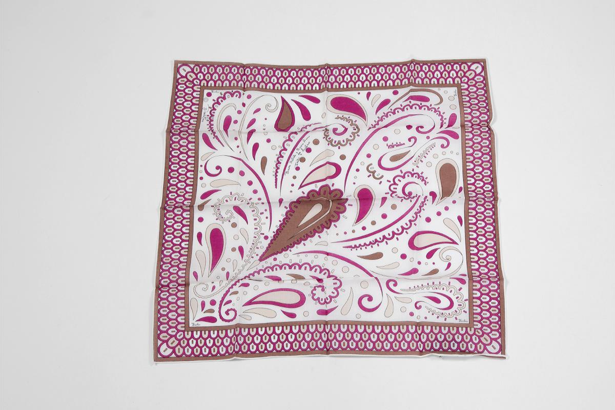 Women's or Men's Emilio Pucci Season’s Greetings Printed Cotton Pocket Scarf