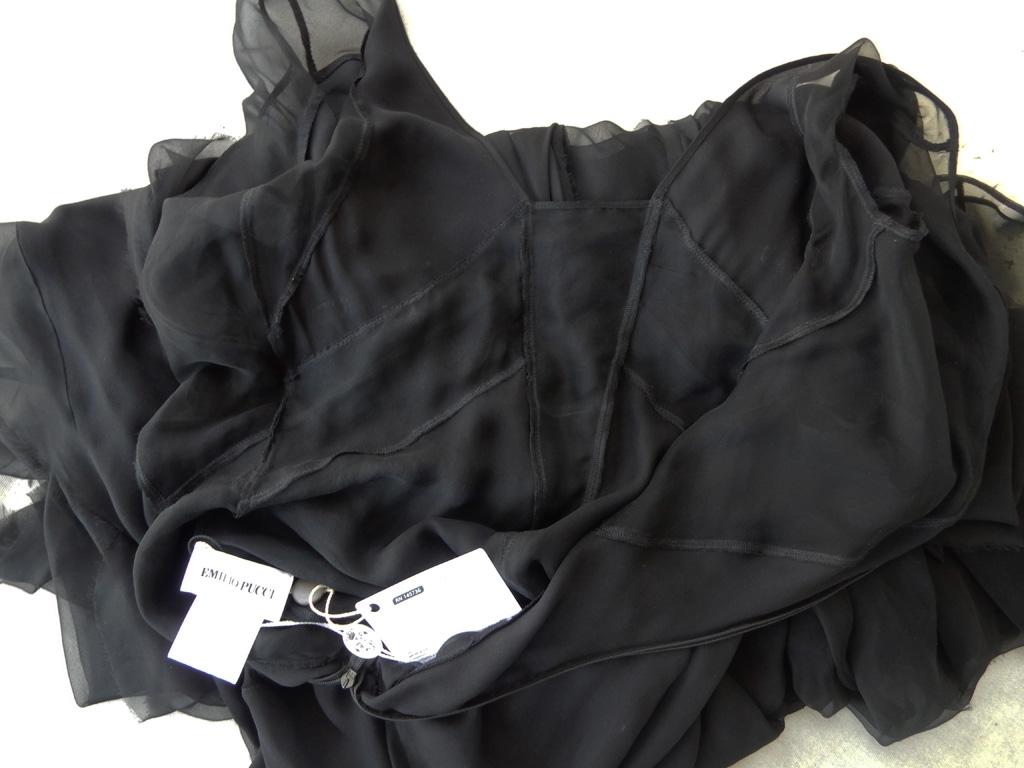 Emilio Pucci Seductive Sexy Sheer Black Dress Gown   NWT 3