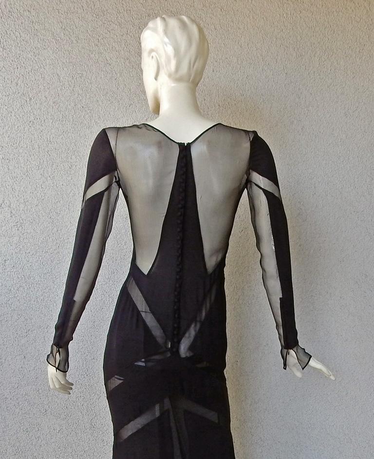 Emilio Pucci Seductive Sexy Sheer Black Dress Gown   NWT 2