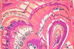 Emilio Pucci Signature Bold Shades of Fuchsia & Violet "Butterflies" Silk Scarf