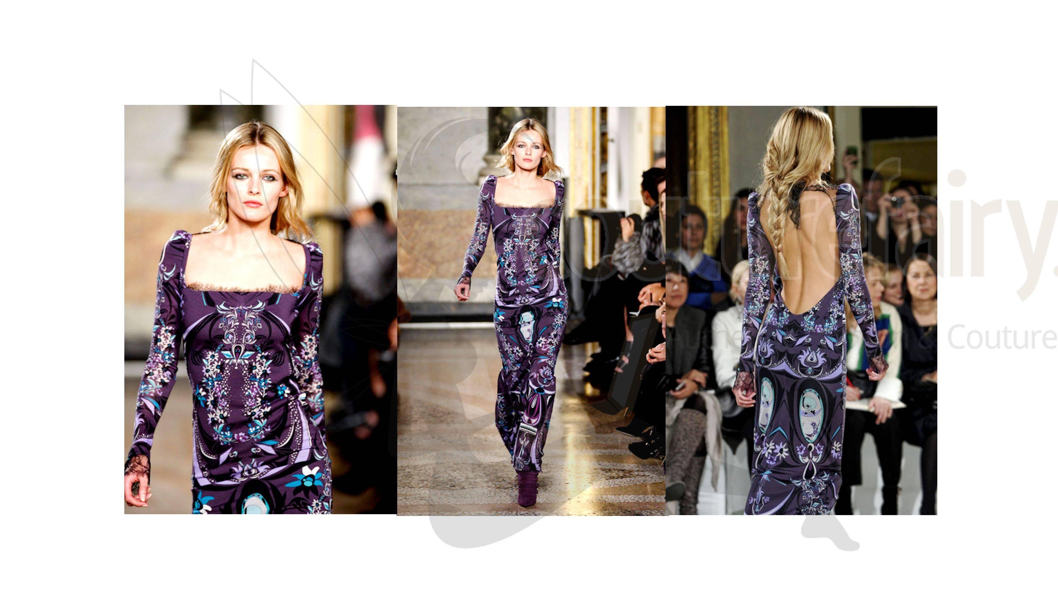 NEW Emilio Pucci Signature Print Evening Maxi Dress Gown 4