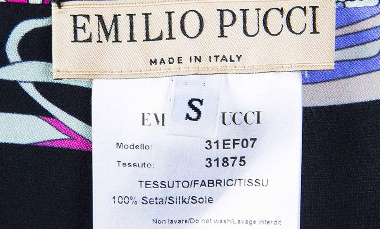 Emilio Pucci Signature Print Silk Ensemble Pants Lounge Evening Suit 1