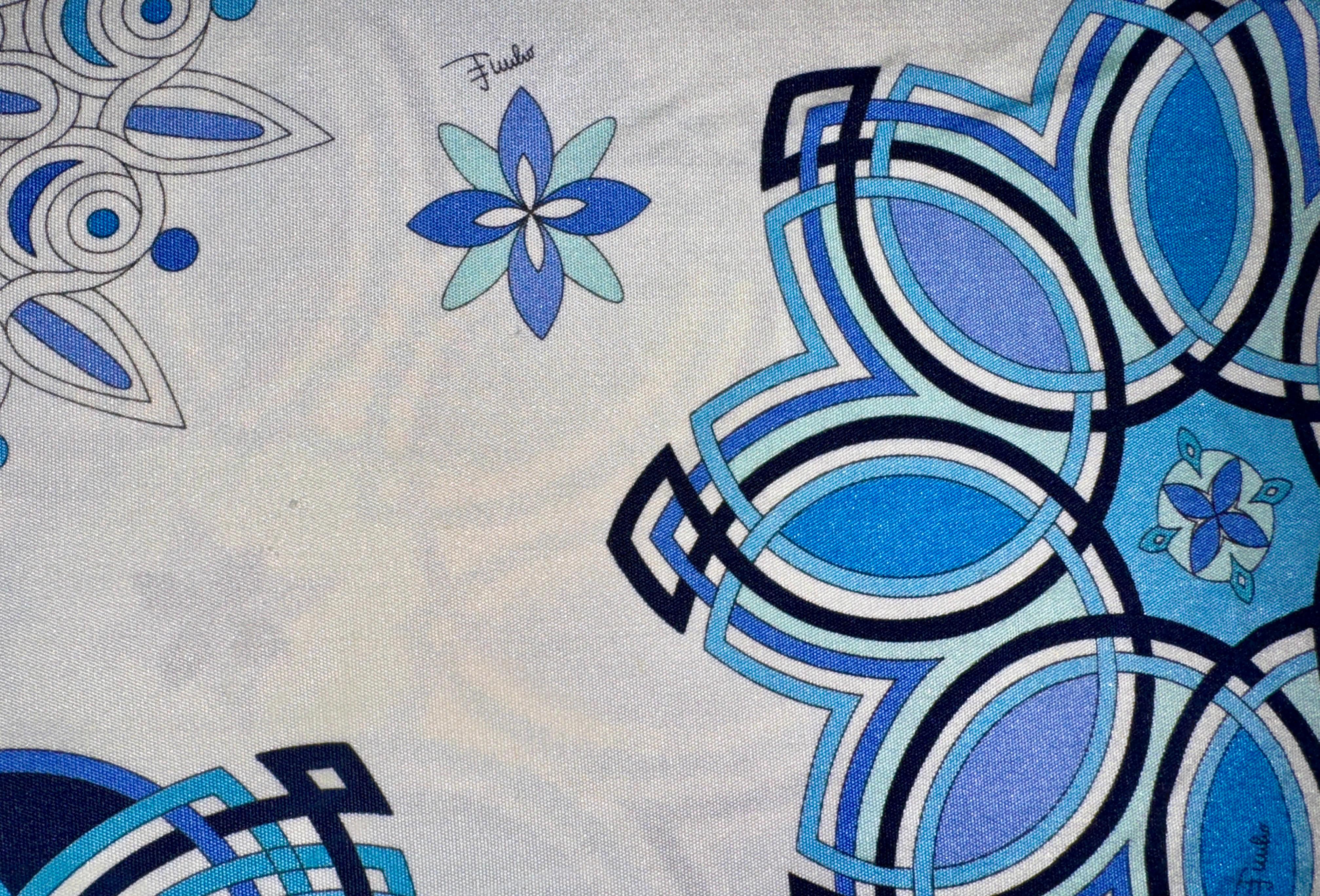 Emilio Pucci Signature Print Seda Top Falda Traje Conjunto Como Vestido M en venta 5