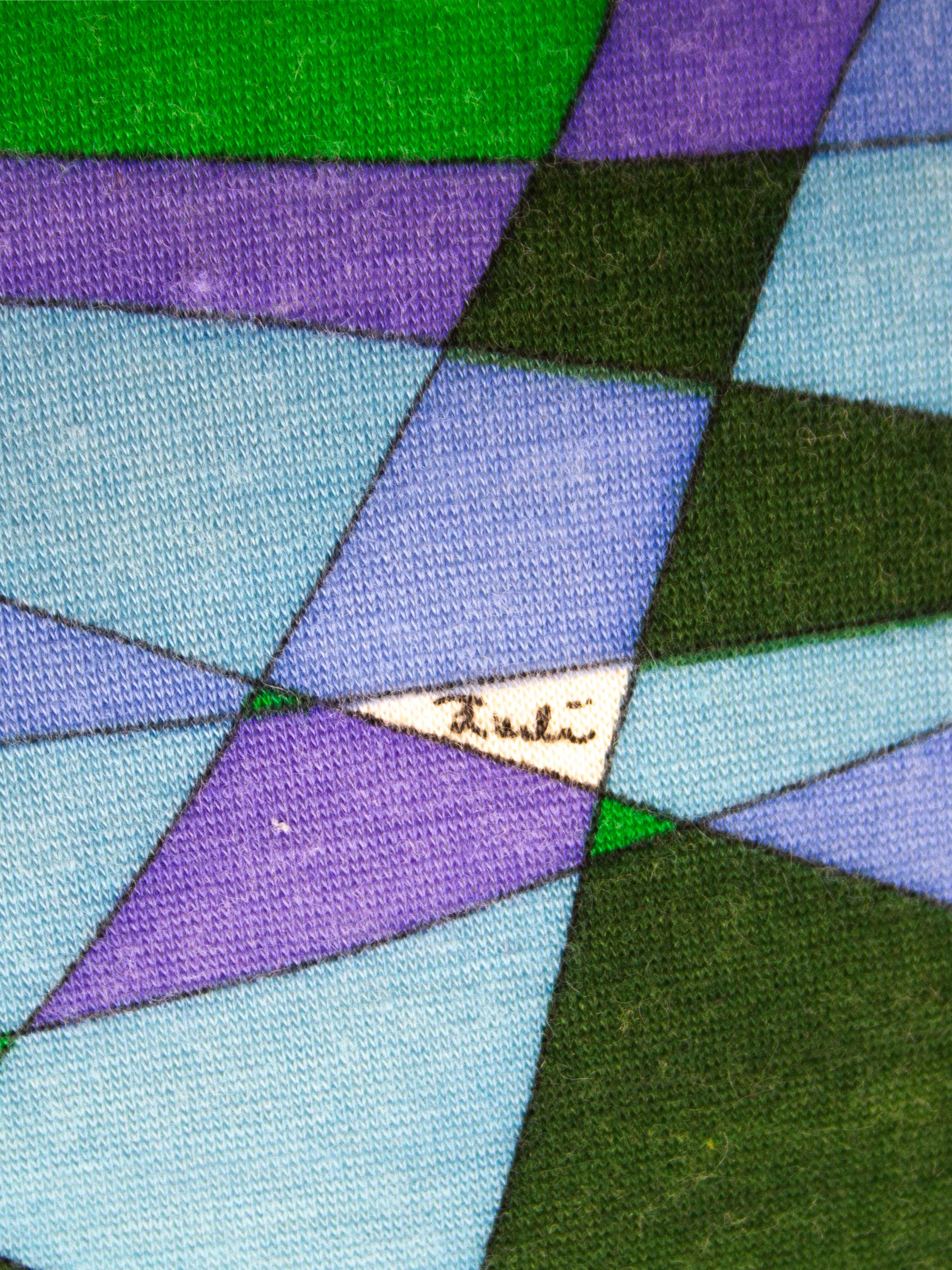 Cuscino decorativo Emilio Pucci in seta e cachemire In condizioni buone in vendita a Toronto, Ontario